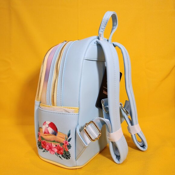 Loungefly Disney Lilo & Stitch SandCastle Beach Scene Scrump Mini Backpack NEW main image 4